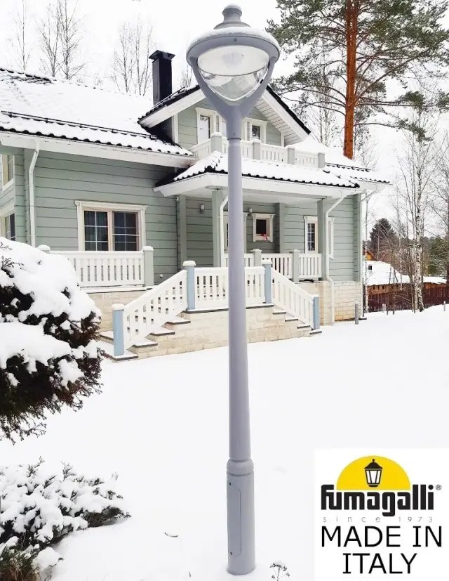 Фонарный столб Fumagalli P50.362.000.LXH27 BEPPE — серый, ракурс 2