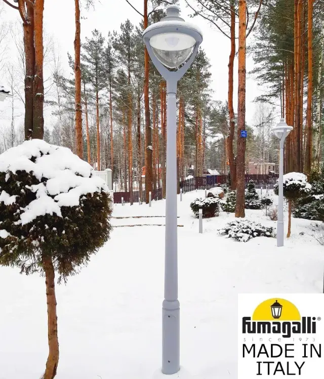 Фонарный столб Fumagalli P50.362.000.LXH27 BEPPE — серый, ракурс 6