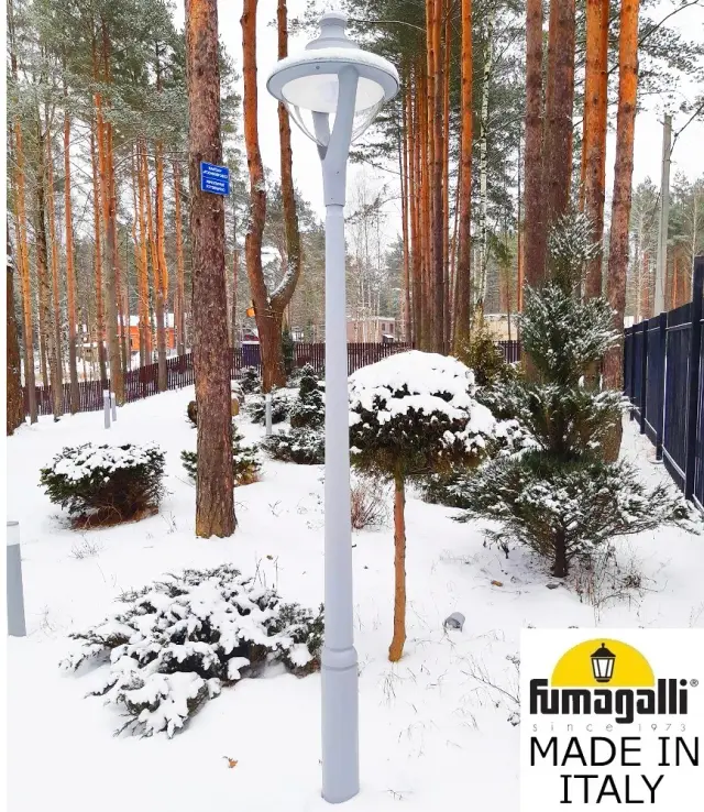 Фонарный столб Fumagalli P50.362.000.LXH27 BEPPE — серый, ракурс 8