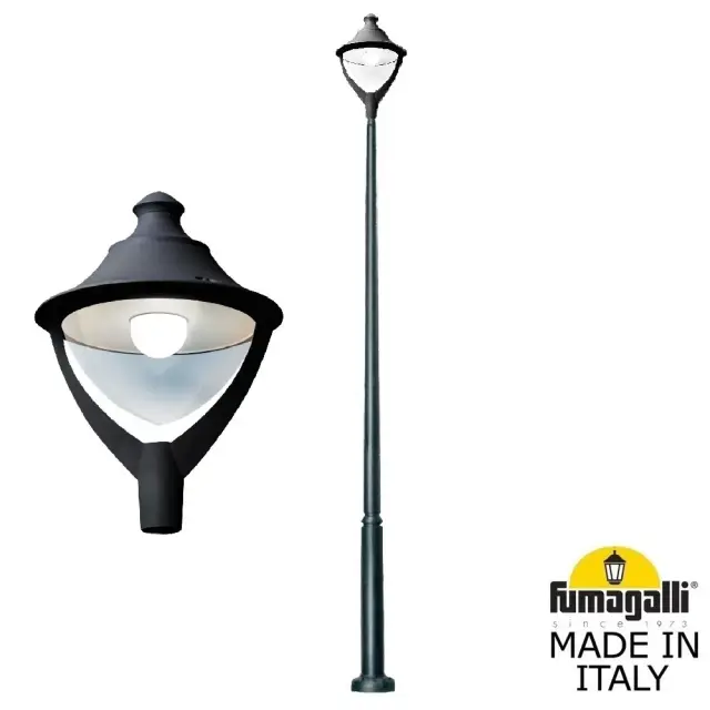 Фонарный столб Fumagalli P50.372.000.AXH27 BEPPE — черный