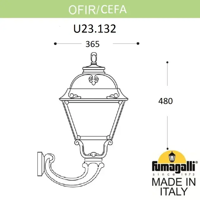 Уличный светильник Fumagalli U23.132.000.WYE27 CEFA — белый, ракурс 2