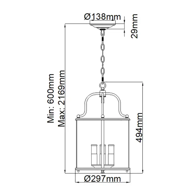 Люстра Hinkley HK-GENTRY-P-M-PN — хром, ракурс 5