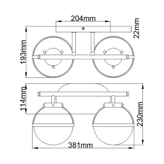 Светильник для ванной комнаты Hinkley HK-HOLLIS2-C-BK-BATH — черный, ракурс 6