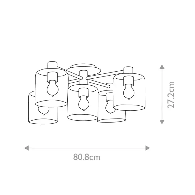 Люстра Hinkley QN-AXEL5-BK — черный, ракурс 6