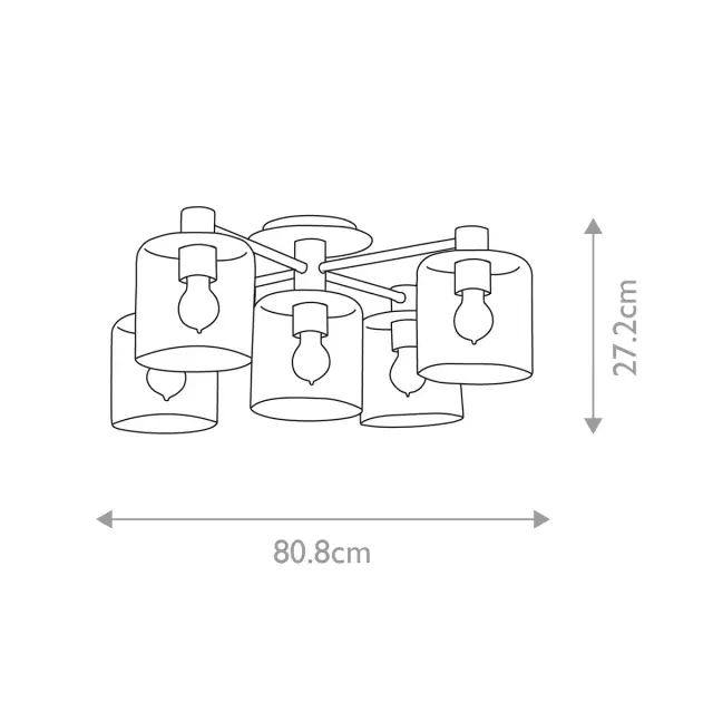 Люстра Hinkley QN-AXEL5-HB — латунь, ракурс 6