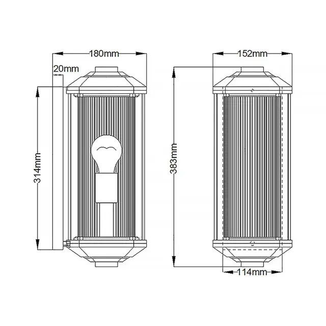 Уличный светильник Hinkley QN-CASTELLE-M-BZ — бронза, ракурс 5