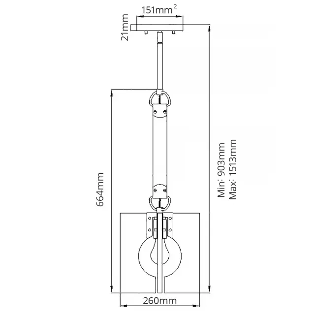 Светильник Hinkley QN-LUDLOW-1P-PN — никель, ракурс 6