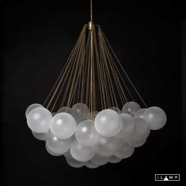 Люстра iLamp 10099P/3-D800 GL-WH GLOBE — золотой, ракурс 4