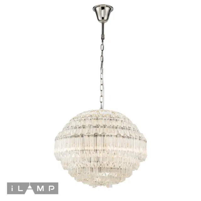 Люстра iLamp 103D-10 NIC MANHATTAN — никель, ракурс 2