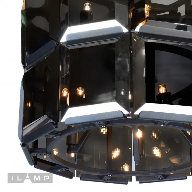 Люстра iLamp 10490-5+5P BK PANORAMA — черный, ракурс 3