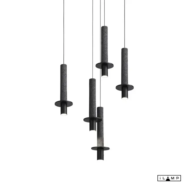 Светильник iLamp 10704P/1-D150 BK-GR LOFTY — черный