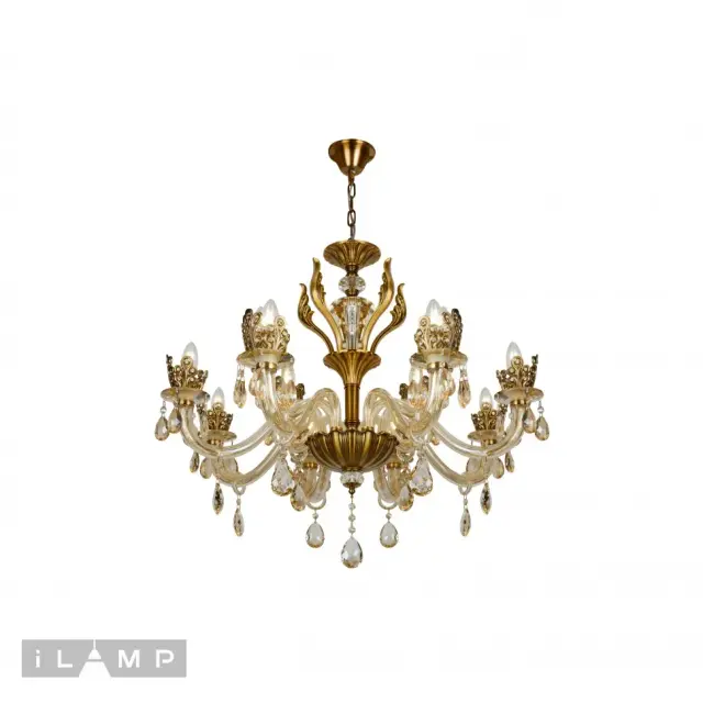 Люстра iLamp 61078-8+4 BR ASIA — бронза