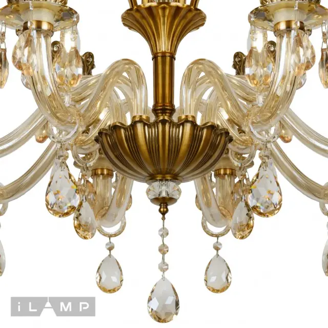 Люстра iLamp 61078-8+4 BR ASIA — бронза, ракурс 3