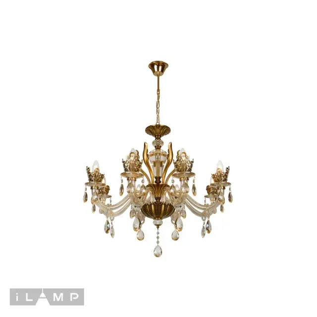 Люстра iLamp 61078-8 BR ASIA — бронза, ракурс 2