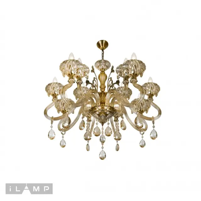 Люстра iLamp 61082-8+4 BR ASIA — бронза, ракурс 2