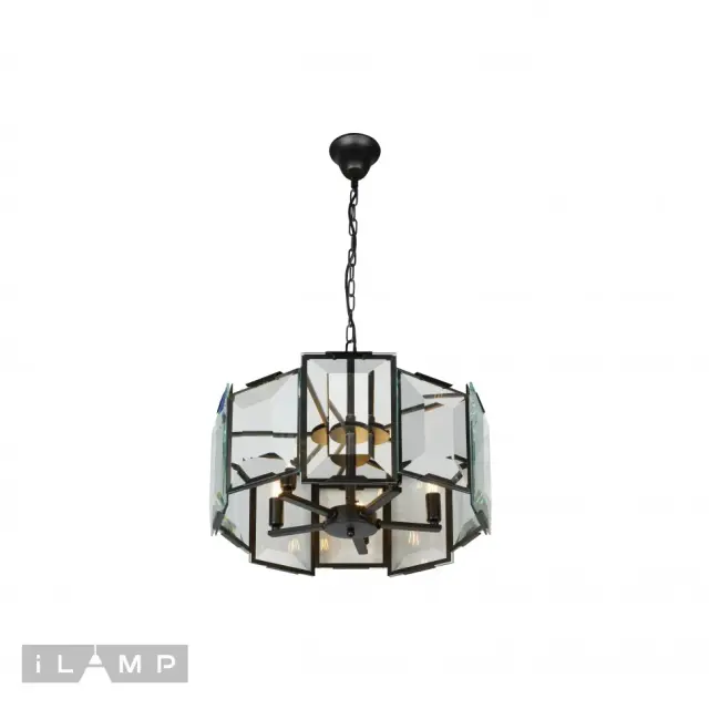 Люстра iLamp 6115-560BK PANORAMA — черный, ракурс 3