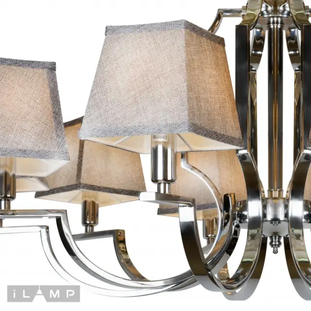 Люстра iLamp 6943-10 CR HILTON — никель, ракурс 3