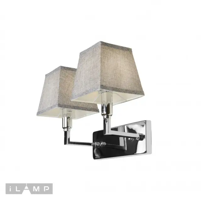 Бра iLamp 6943-2 CR HILTON — никель, ракурс 2