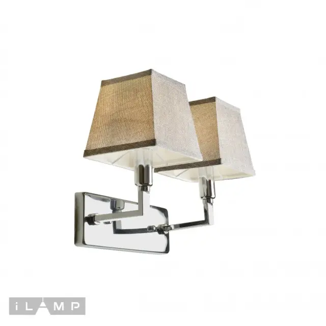 Бра iLamp 6943-2 CR HILTON — никель, ракурс 3