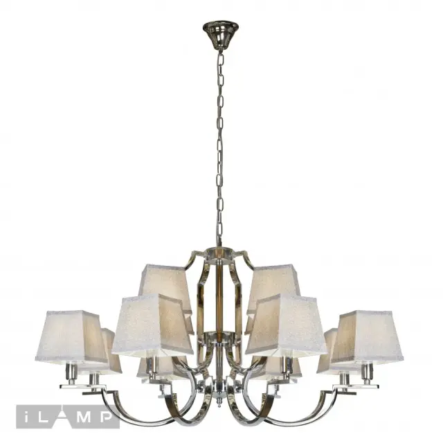 Люстра iLamp 6943-8+4 CR HILTON — никель