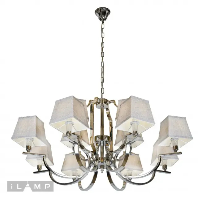 Люстра iLamp 6943-8+4 CR HILTON — никель, ракурс 4