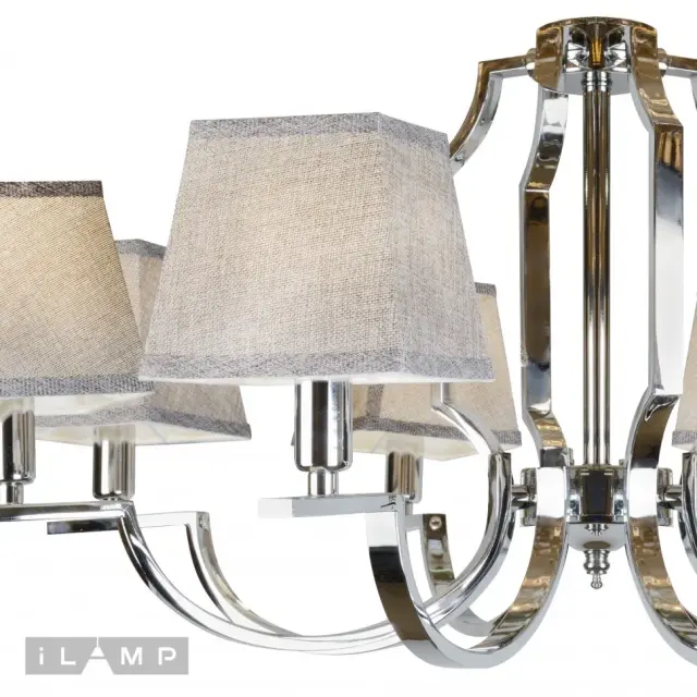 Люстра iLamp 6943-8 CR HILTON — никель, ракурс 2