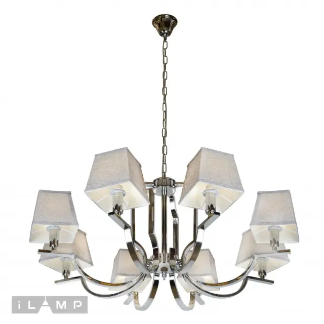 Люстра iLamp 6943-8 CR HILTON — никель, ракурс 4