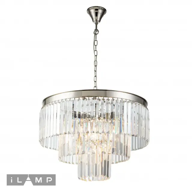 Люстра iLamp 7383/8P NIC TRIUMPH — никель, ракурс 2