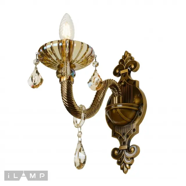 Бра iLamp 81069-1 BR ASIA — бронза, ракурс 3