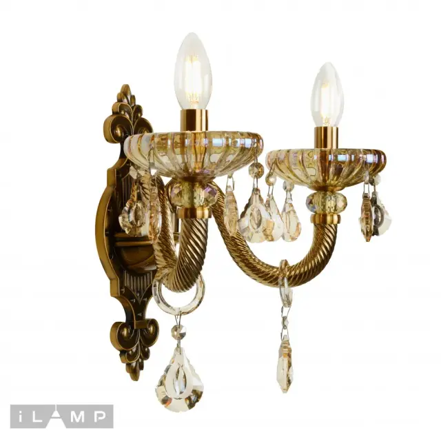 Бра iLamp 81069-2 BR ASIA — бронза, ракурс 2
