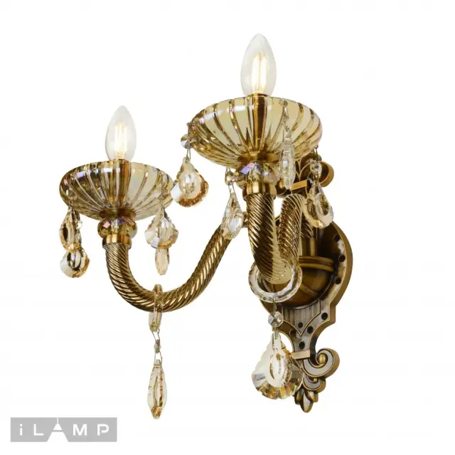 Бра iLamp 81069-2 BR ASIA — бронза, ракурс 3