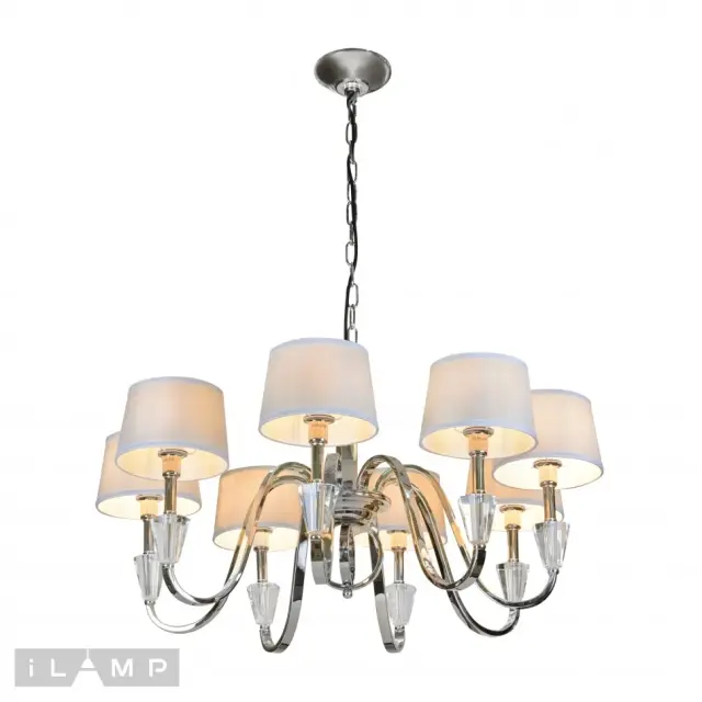 Люстра iLamp 82177/8 CR OPERA — хром, ракурс 2