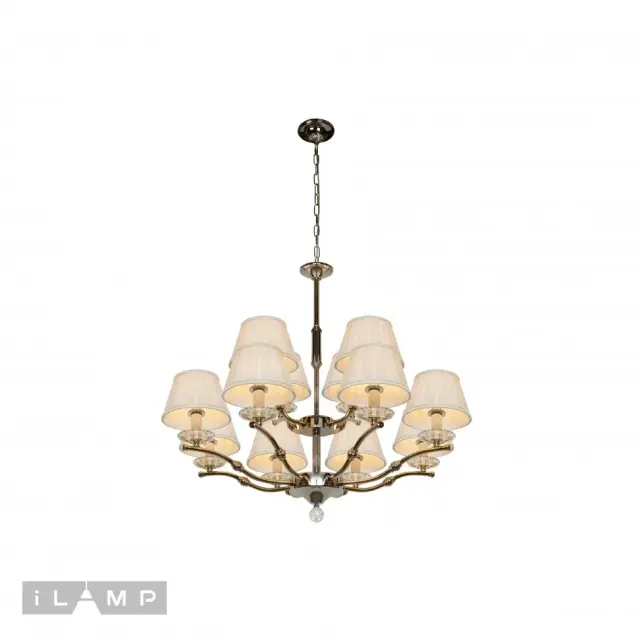 Люстра iLamp 85125/8+4 CR VIVALDI — хром, ракурс 2
