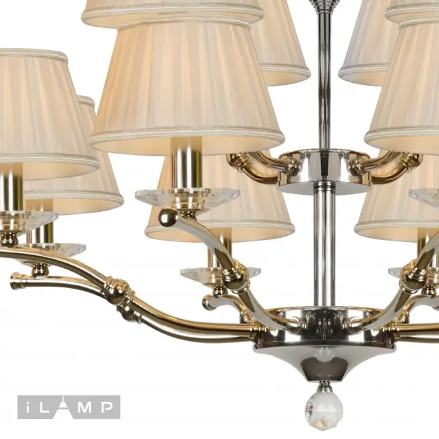 Люстра iLamp 85125/8+4 CR VIVALDI — хром, ракурс 3