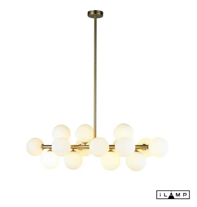Светильник iLamp 8516P/L BR-WH GOLDEN — латунь