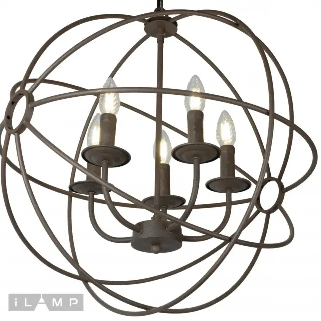 Люстра iLamp Loft 213-5 BALANCE — коричневый, ракурс 3
