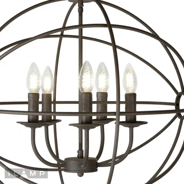 Люстра iLamp Loft 213-5 BALANCE — коричневый, ракурс 4