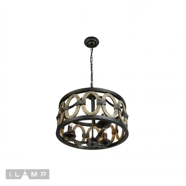 Люстра iLamp Loft192-3 ORGANIC — черный, ракурс 2
