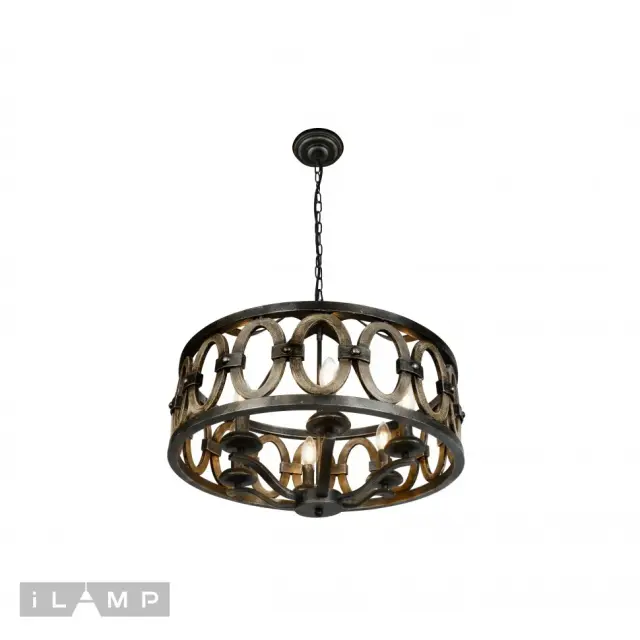Люстра iLamp Loft192-6 ORGANIC — черный, ракурс 2