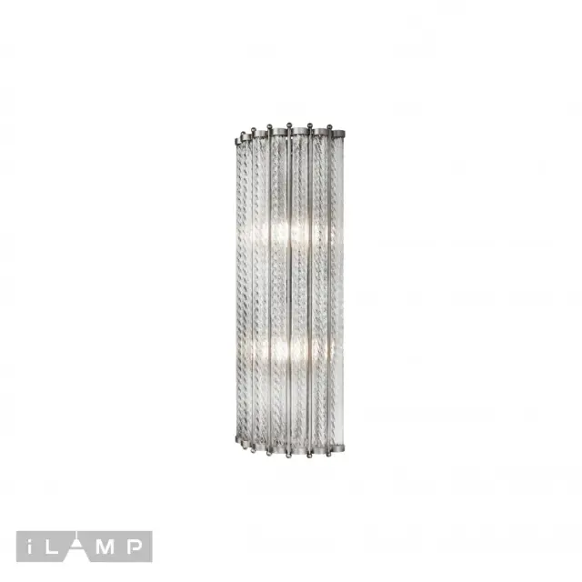 Бра iLamp MB0266-2 Silver MANHATTAN — никель, ракурс 2