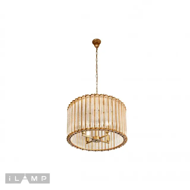 Люстра iLamp MD0266-4B Antique MANHATTAN — латунь, ракурс 2