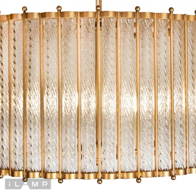 Люстра iLamp MD0266-4B Antique MANHATTAN — латунь, ракурс 3