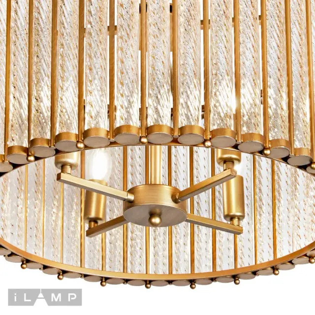 Люстра iLamp MD0266-4B Antique MANHATTAN — латунь, ракурс 4