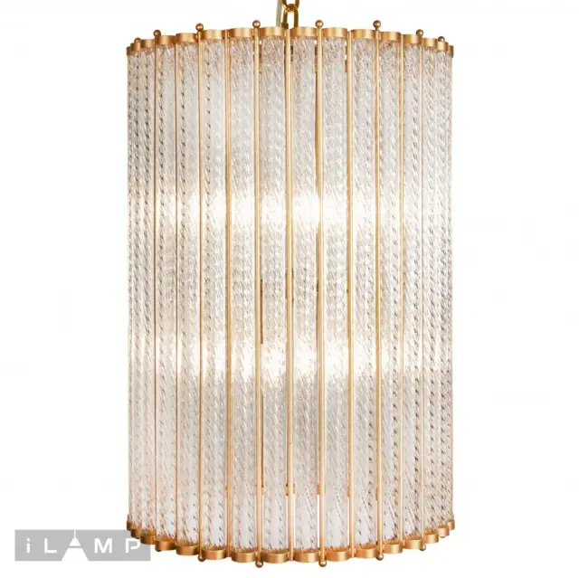 Люстра iLamp MD0266-6 Antique MANHATTAN — латунь, ракурс 3