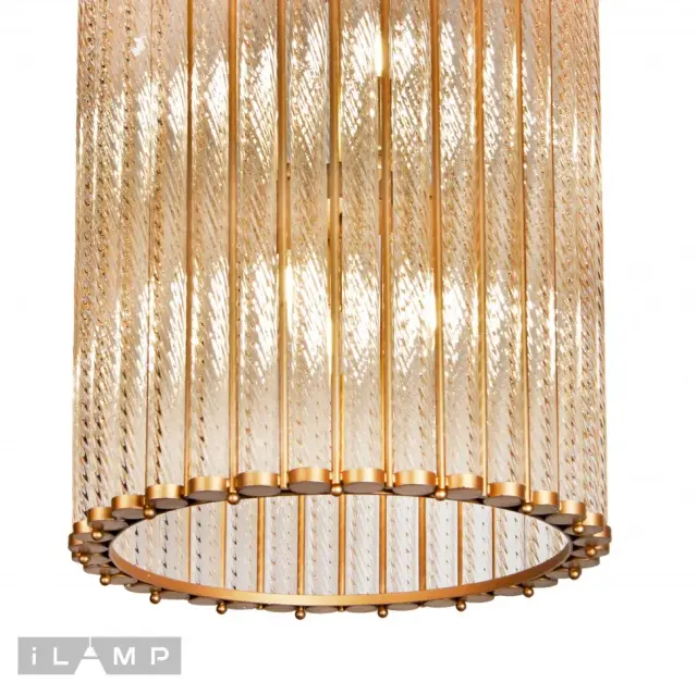 Люстра iLamp MD0266-6 Antique MANHATTAN — латунь, ракурс 4