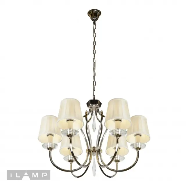 Люстра iLamp P2508-6 nic CHARM — никель, ракурс 3