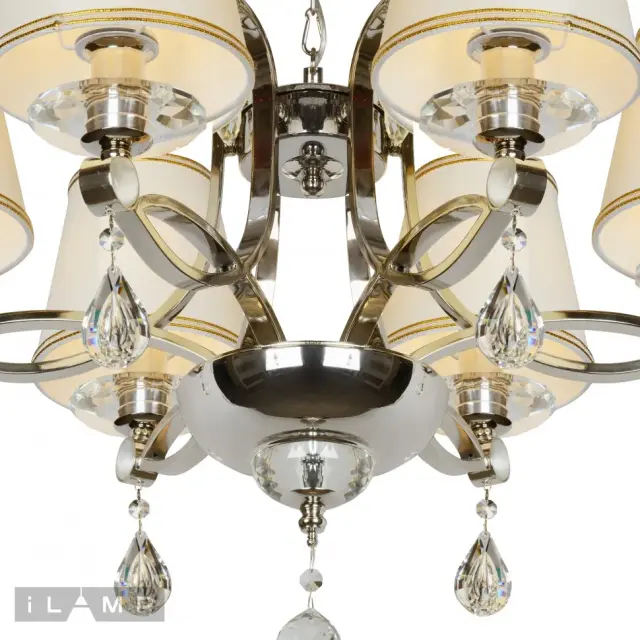 Люстра iLamp P7505-6 nic CENTO — никель, ракурс 4