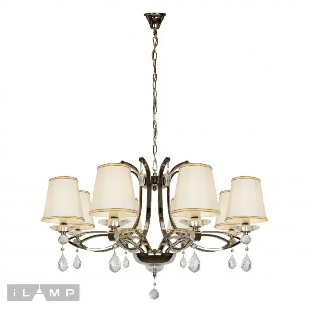 Люстра iLamp P7505-8 nic CENTO — никель
