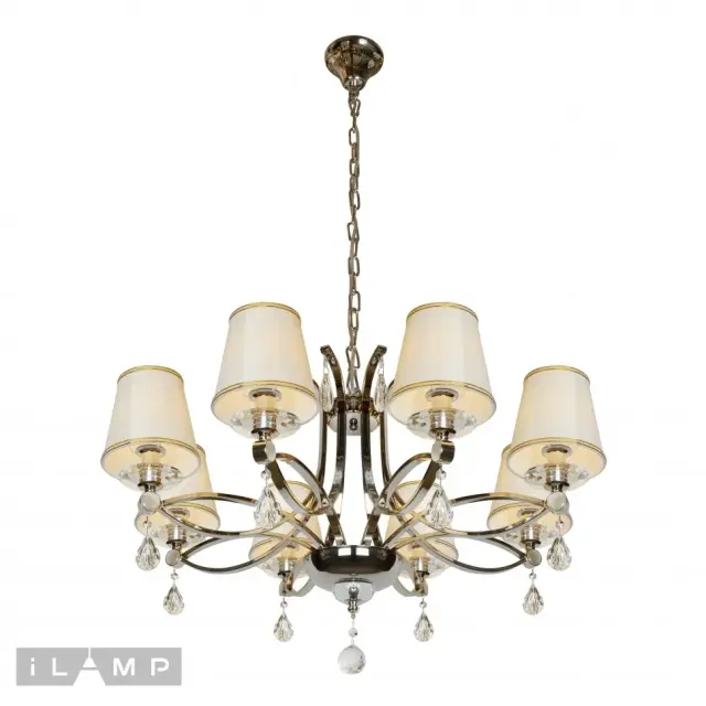 Люстра iLamp P7505-8 nic CENTO — никель, ракурс 2