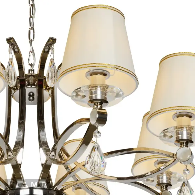 Люстра iLamp P7505-8 nic CENTO — никель, ракурс 4